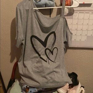 Chic Gray Heart women’s top. Has hearts on front. Never worn new.